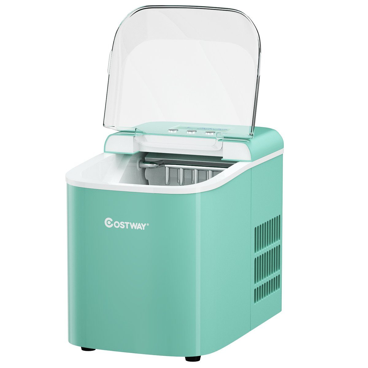 COSTWAY Eiswürfelmaschine, Eiswürfel in 7min, 12kg in 24H, Eiswürfelschaufel