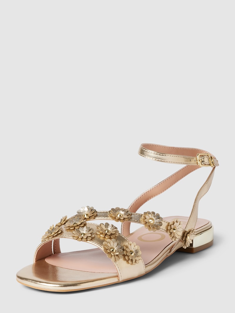 Sandalen mit Zierbesatz Modell 'ASTRA' in gold