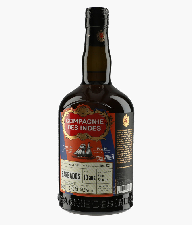 Rhum Barbados 10 ans Four Square N.V.LA COMPAGNIE DES INDES