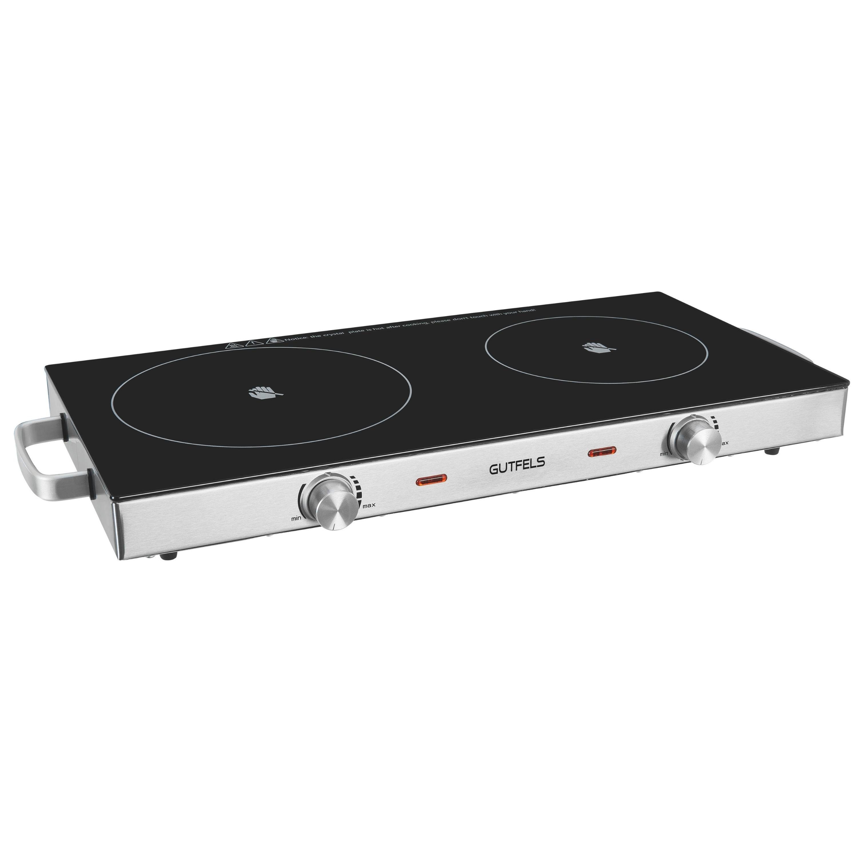 Gutfels Doppelkochplatte COOK 4010, 2 Kochfelder aus Glaskeramik, 2800 W, Temperaturregelung