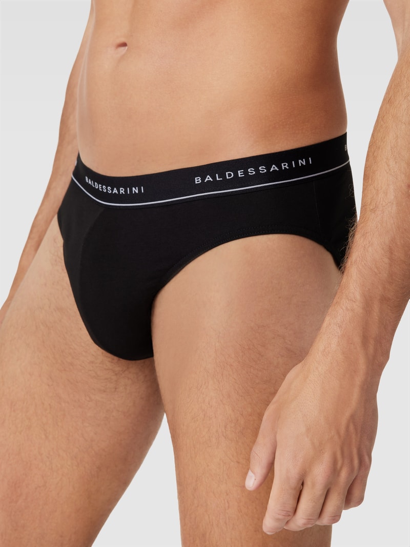 Slip mit Logo-Bund in schwarz