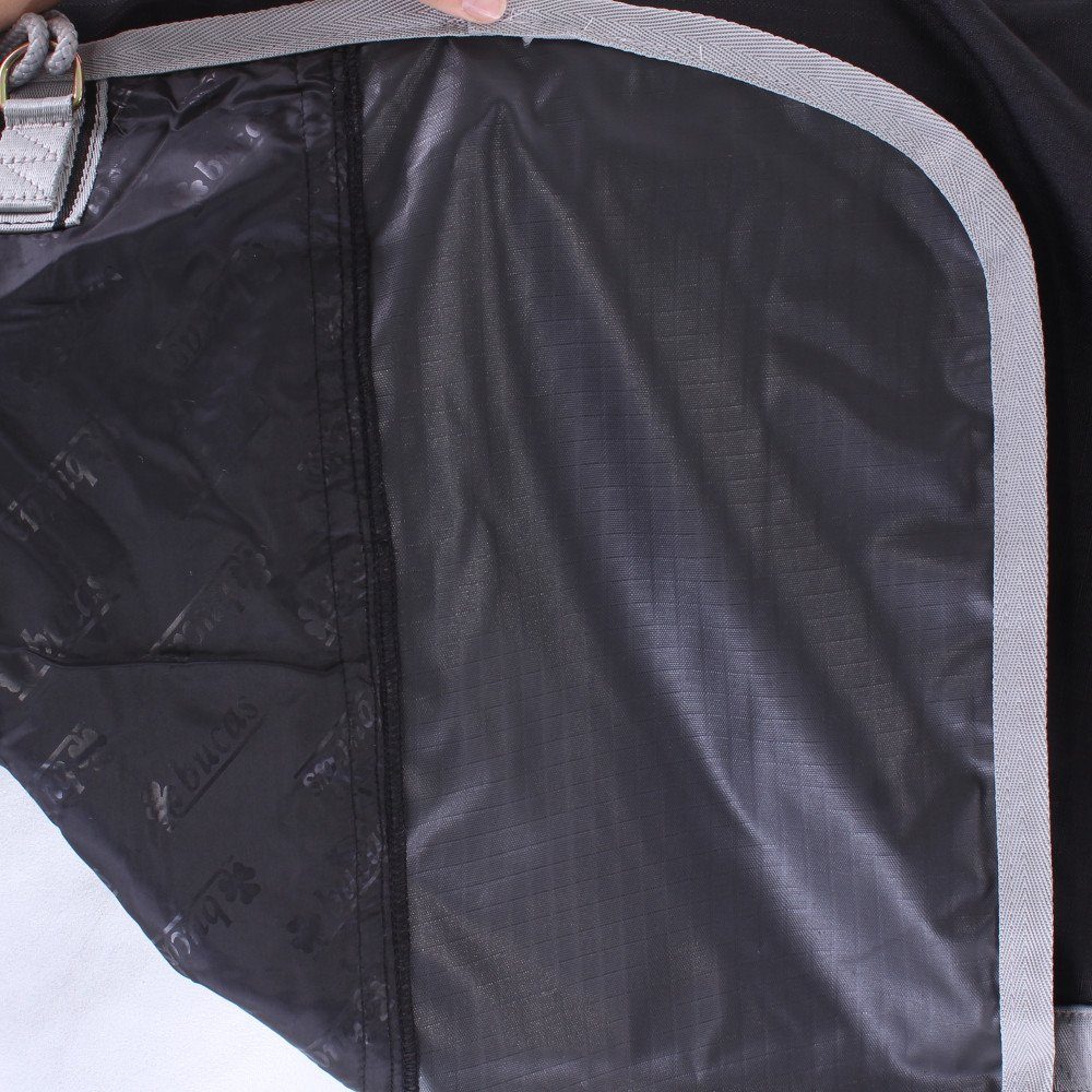 Bucas Pferde-Regendecke Bucas Anniversary Turnout Light SF 50g - Black/Silver
