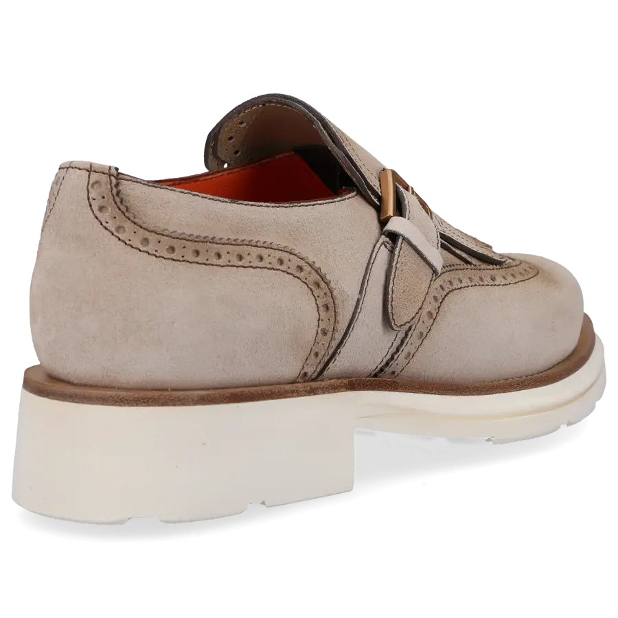 Santoni - Monk Schuhe 17747 Veloursleder - grau