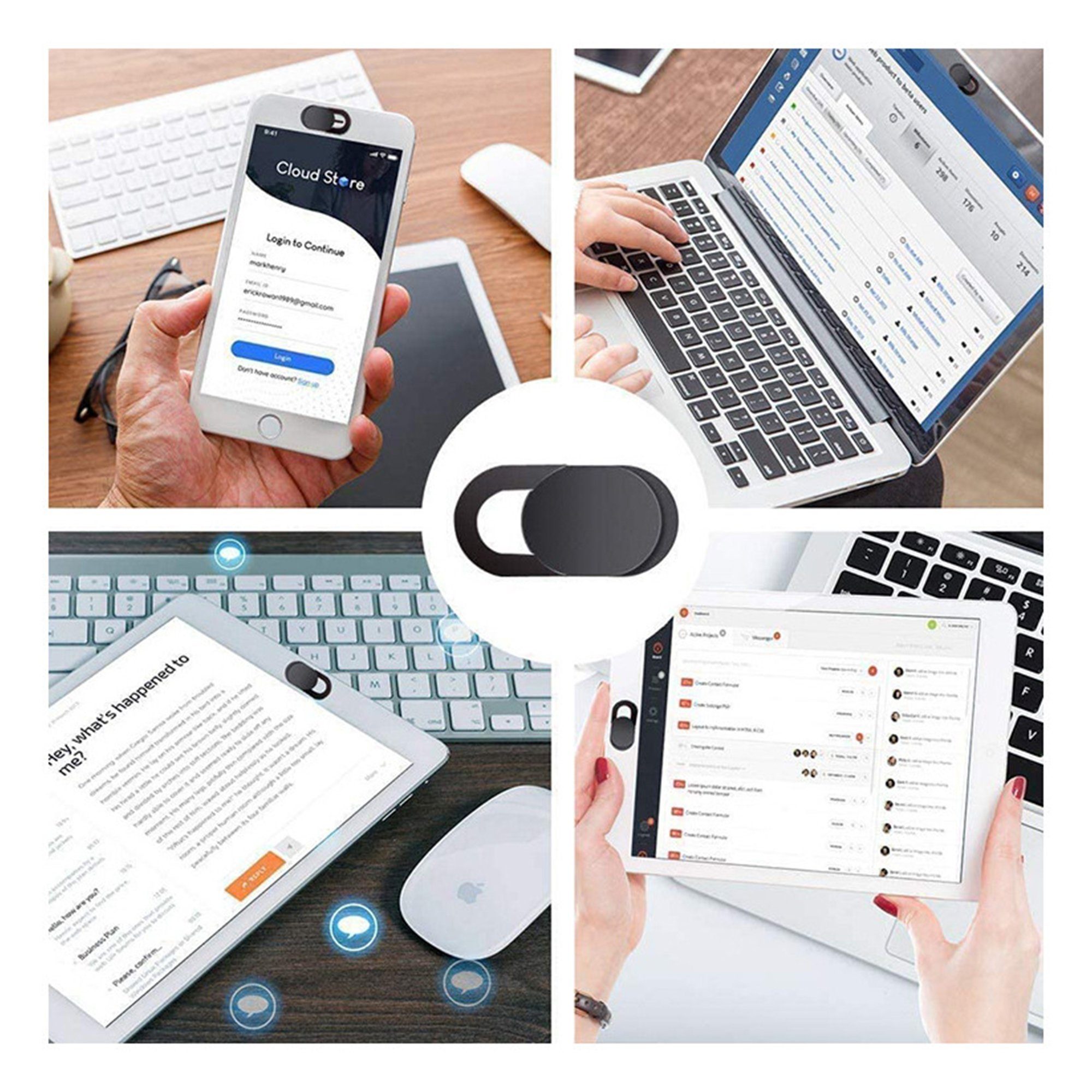 TSB Werk Kamera Abdeckung Kamerakappe Webcam Cover Webcam (Sichtschutz, Tablet, Notebook, Slider)