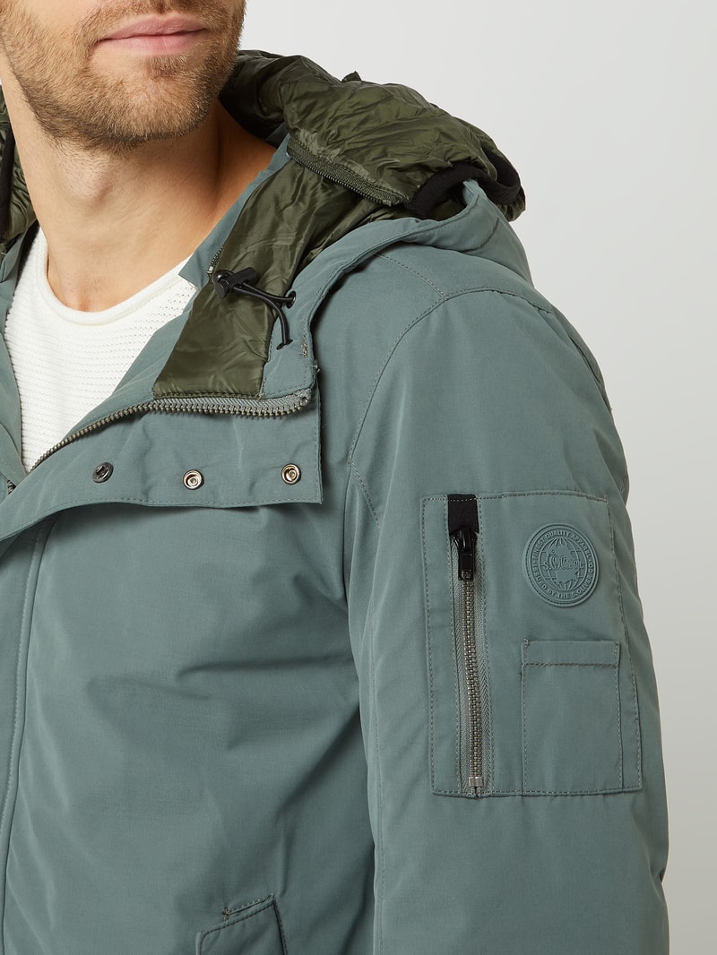 Parka mit Wattierung in petrol