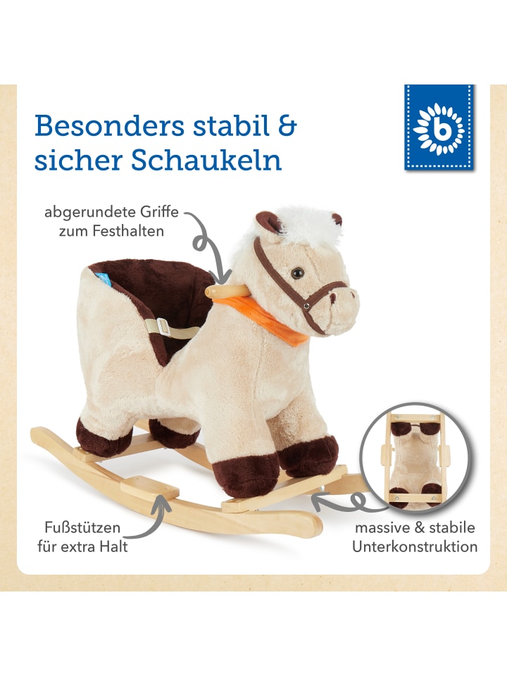 Bieco Spielwaren Plüsch Schaukeltier Pferd in Creme günstig kaufen onesize