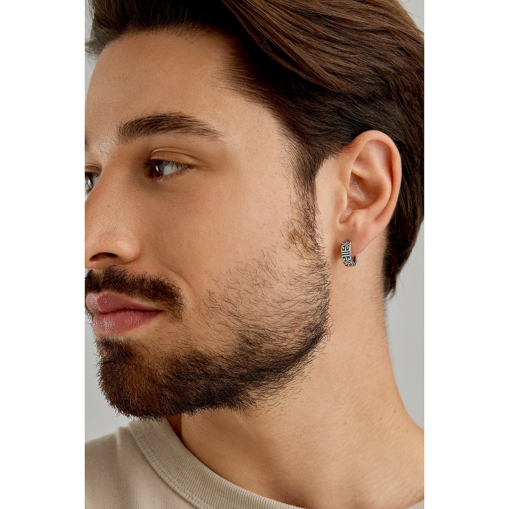 caï Boucle d'oreille unique 925 Argent Boucles d'oreilles