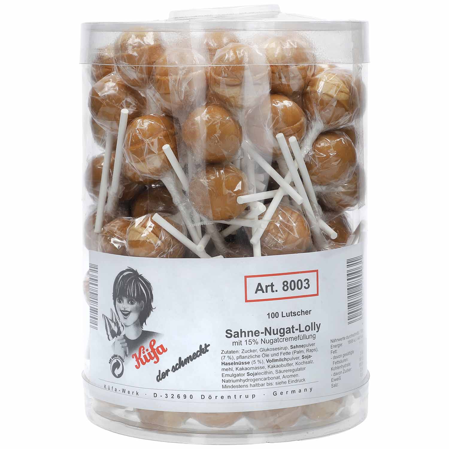Küfa Sahne-Nugat-Lolly 100er