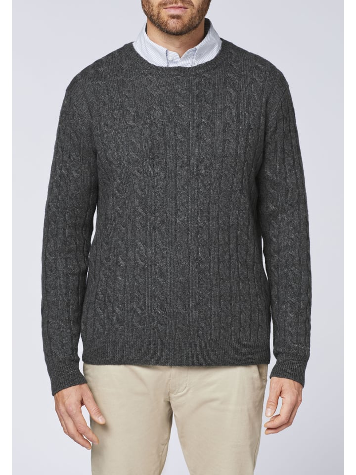 Polo Sylt Strickpullover in Grau günstig kaufen