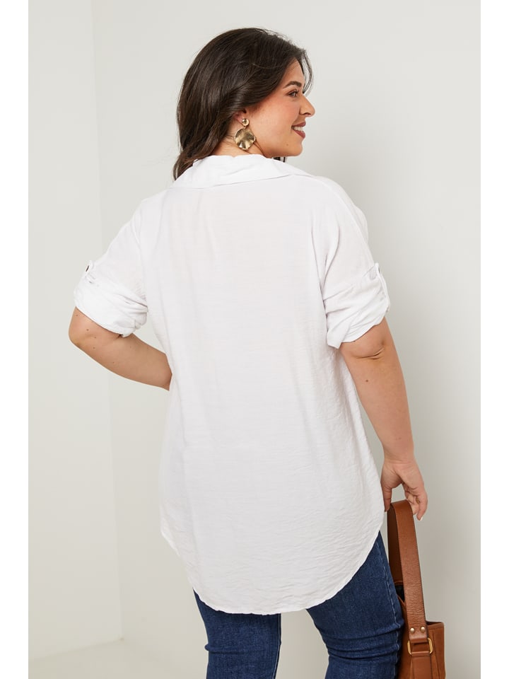 Curvy Lady Bluse in Weiß günstig kaufen