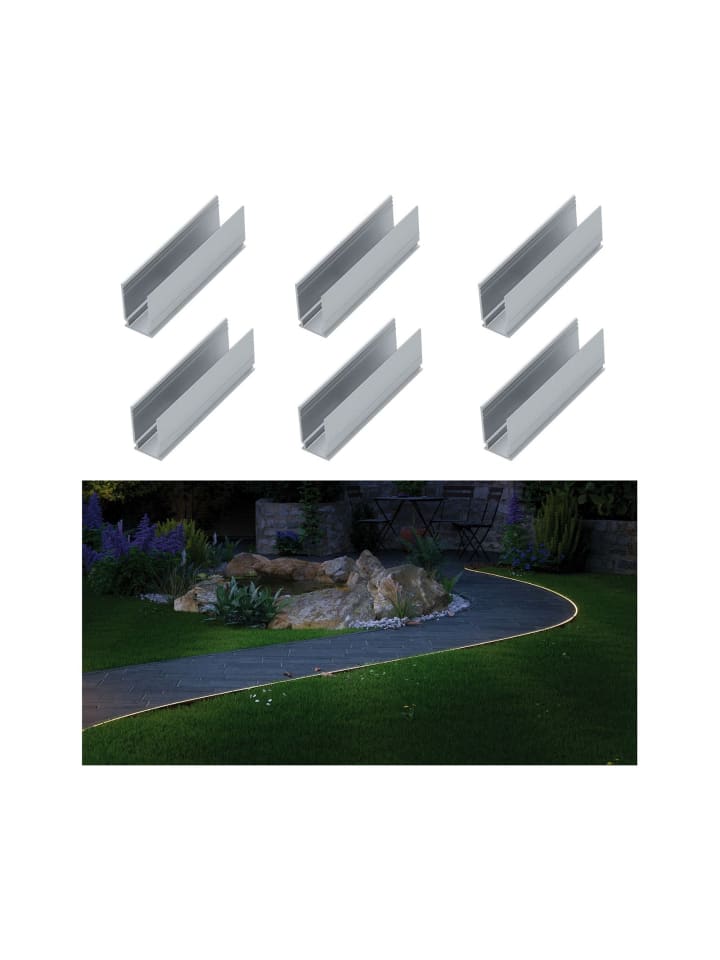 paulmann Plug & Shine LED Strip Profil Warmweiß 6er-Pack 6er Pack Clip günstig kaufen onesize