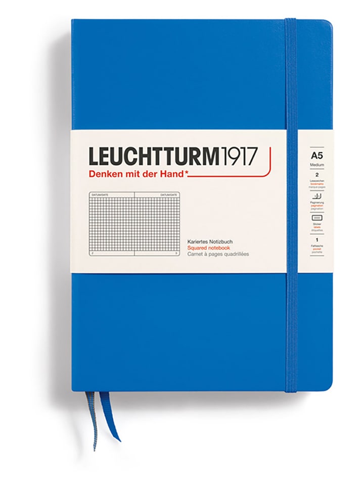 LEUCHTTURM1917 Kariertes Notizbuch in Blau günstig kaufen onesize