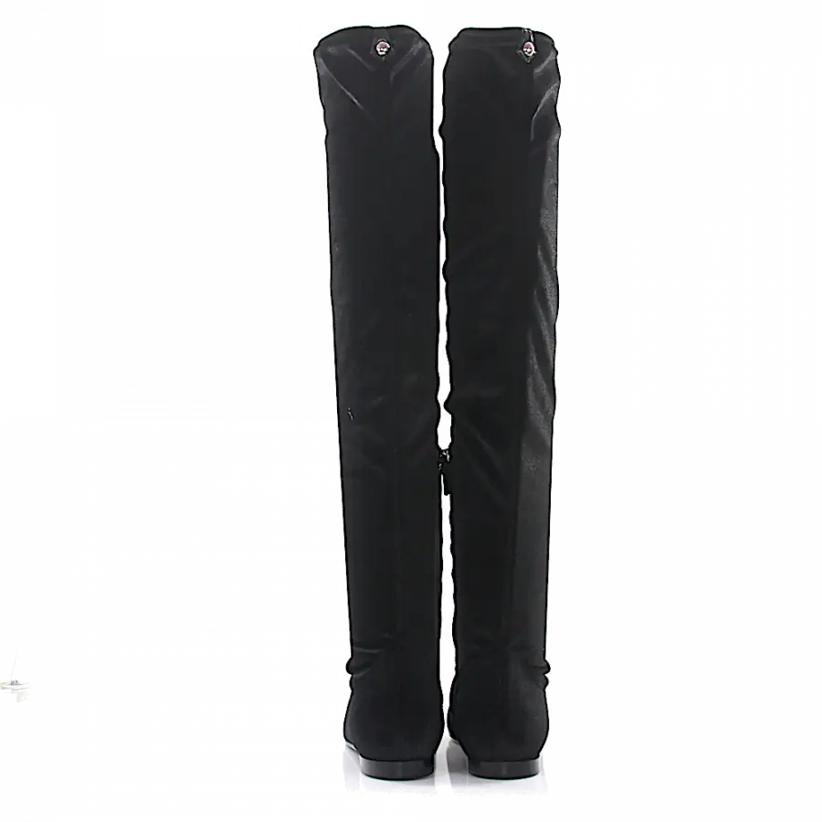 Giuseppe Zanotti - Stiefel Candle Samt schwarz - schwarz