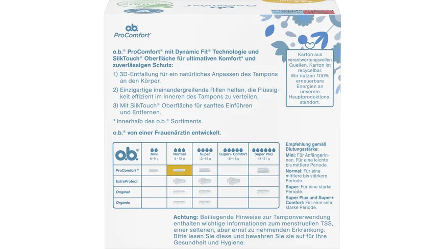 O.B. Tampons ProComfort Normal
