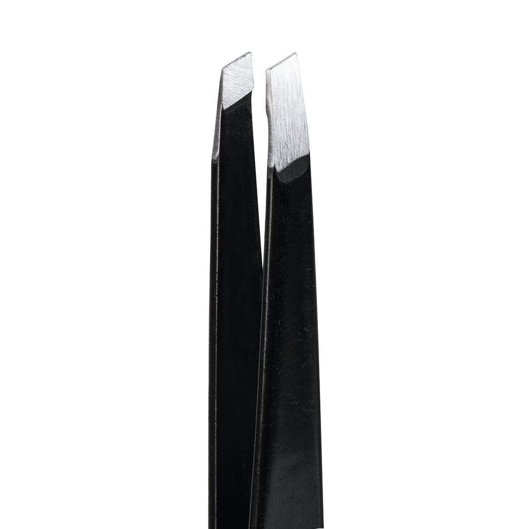 Pinzette. schräg. schwarz. 9.5 cm
