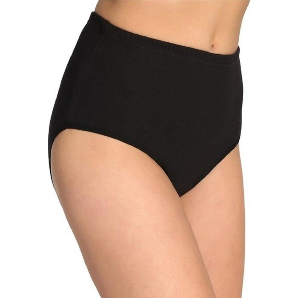 cwonlineshop Taillenslip Taillenslips Damen im 3er Pack in klassischen Uni-Farben Schwarz-A2090