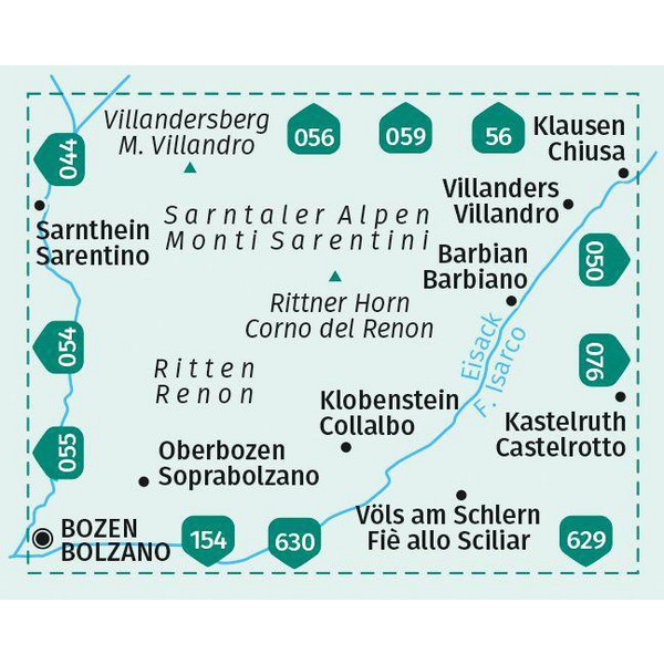KOMPASS WANDERKARTE RITTEN, RENON 1:25 000