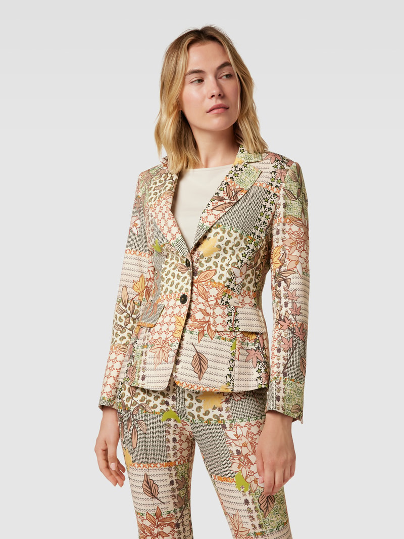 Blazer mit Allover-Muster in orange