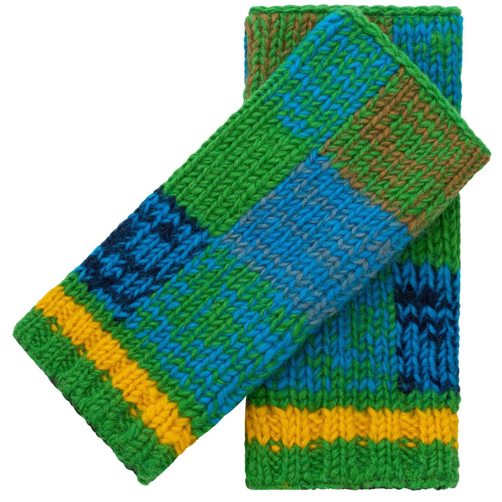 KUNST UND MAGIE Armstulpen Bunte Armstulpen Stulpen Handwärmer Pulswärmer Handschuhe Wolle Boho