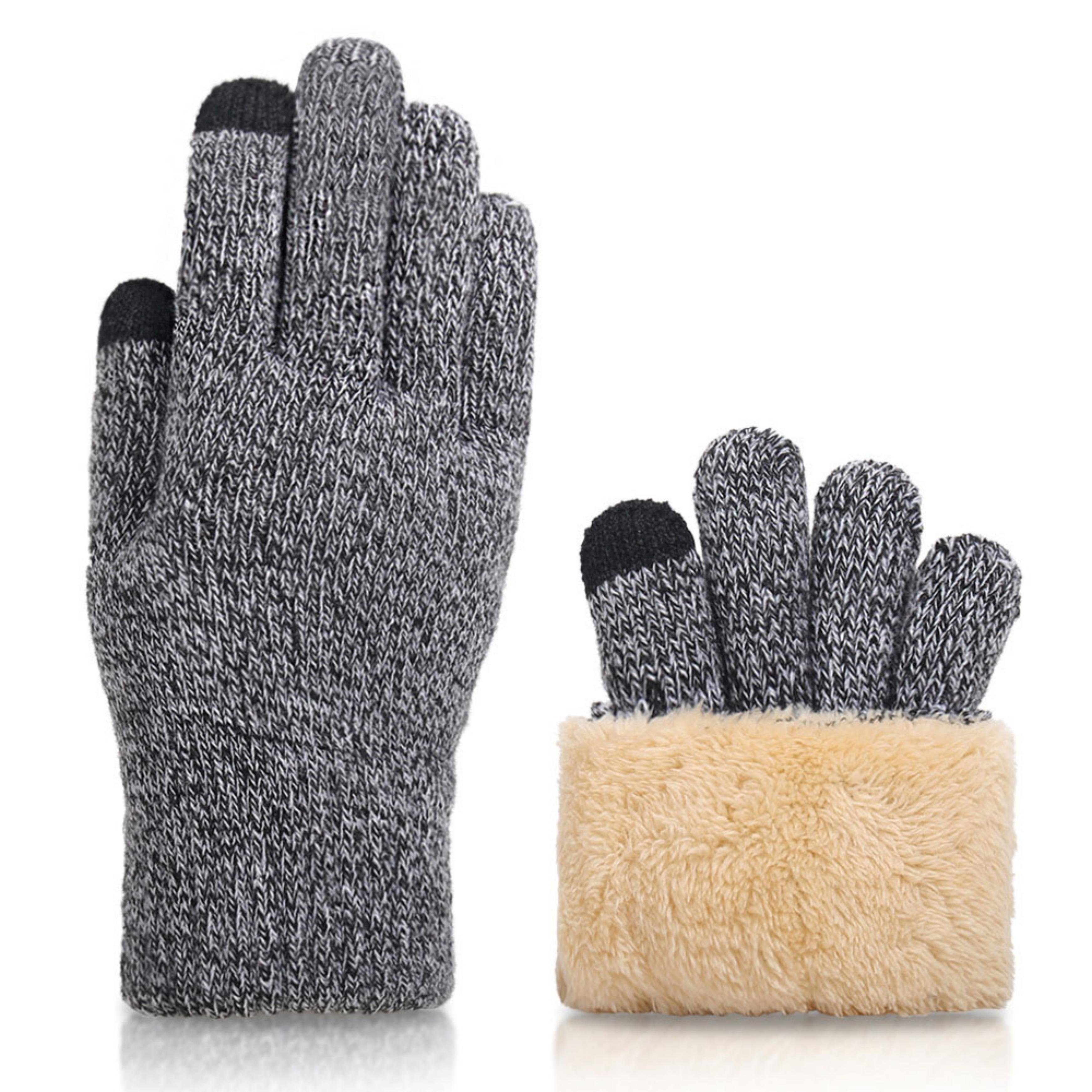 Coonoor Strickhandschuhe Touchscreen Stoff Handschuhe, Winter, Unisex