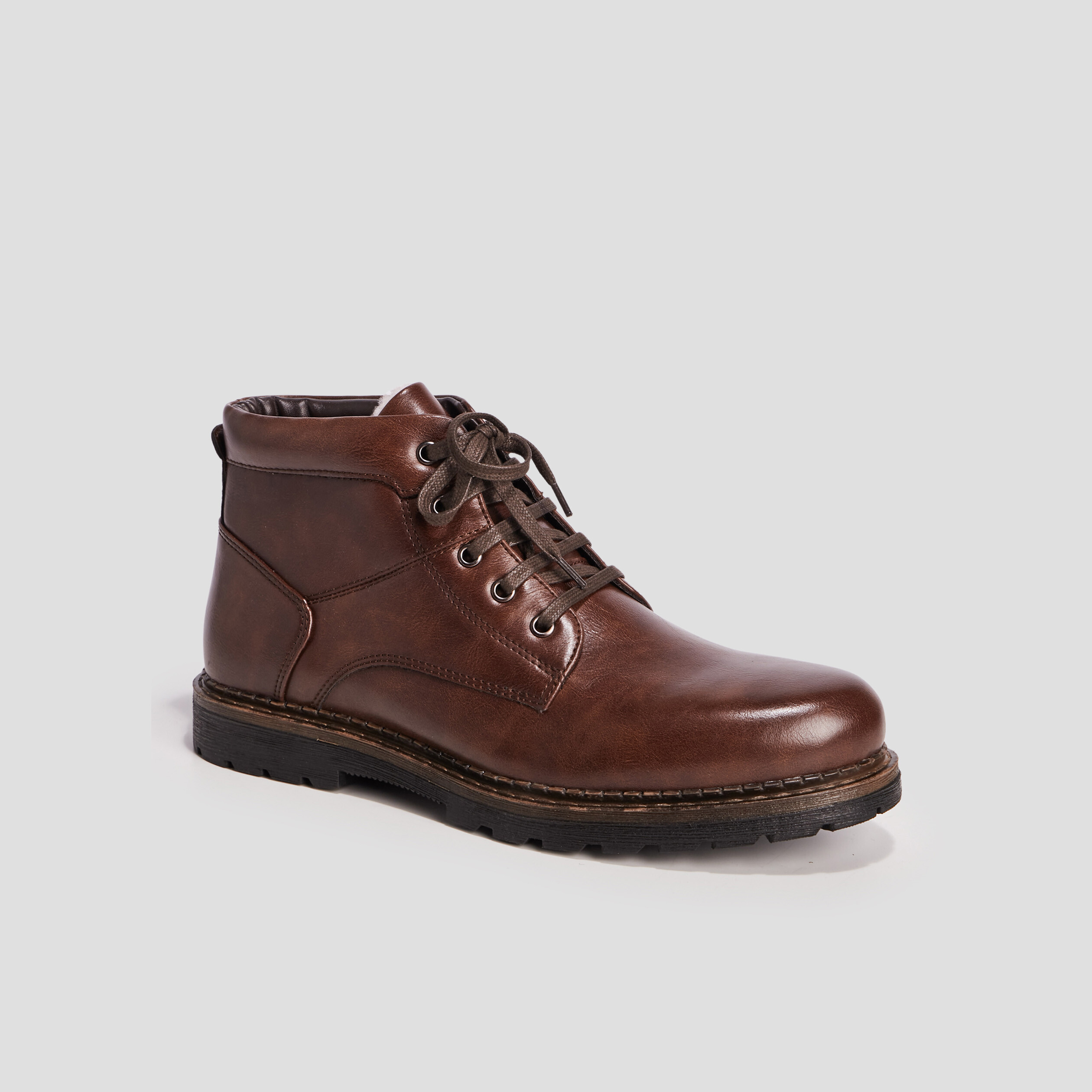 Bottines à lacets marron homme | La Halle