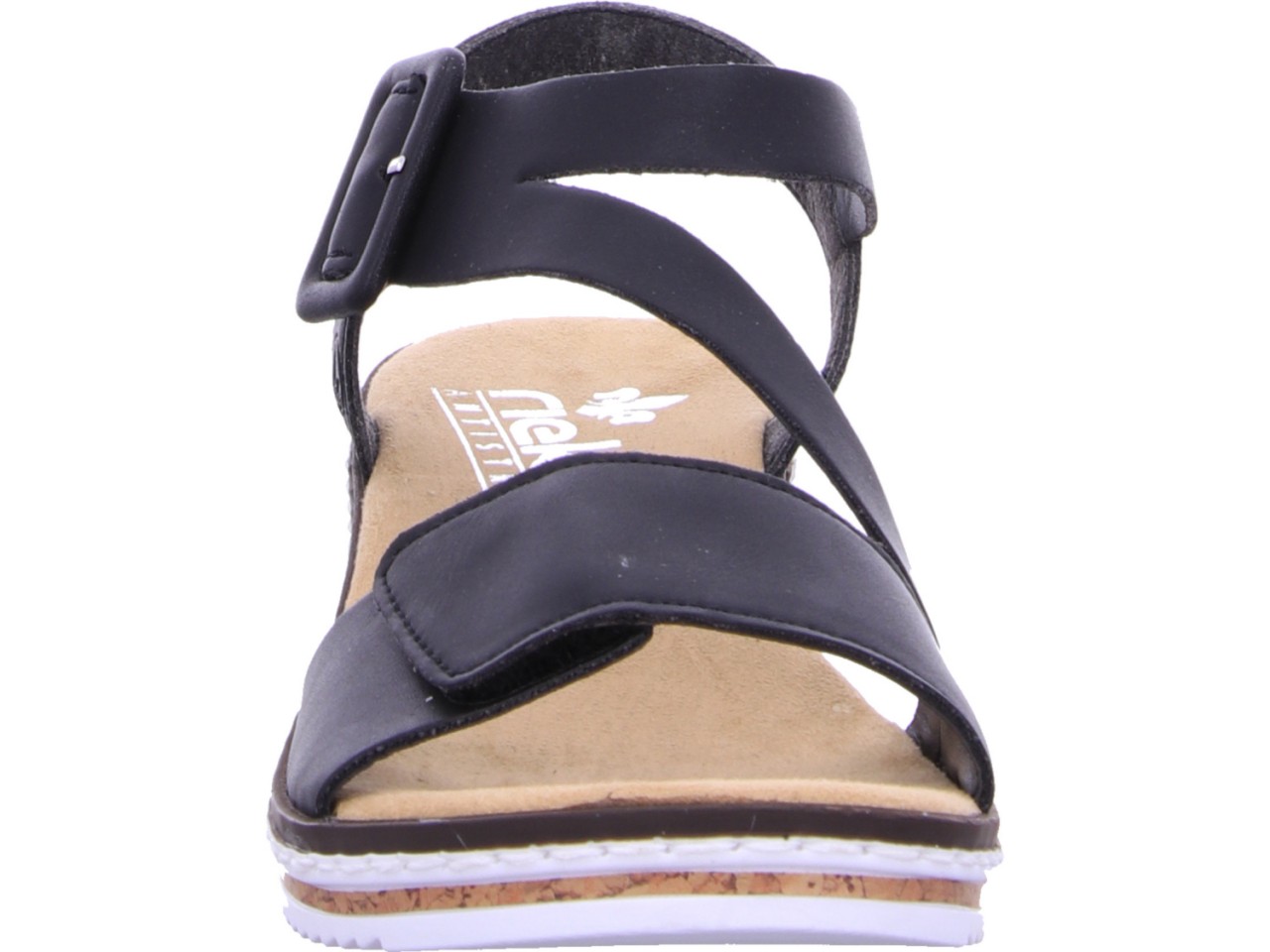 RIEKER Klassische Sandalen schwarz