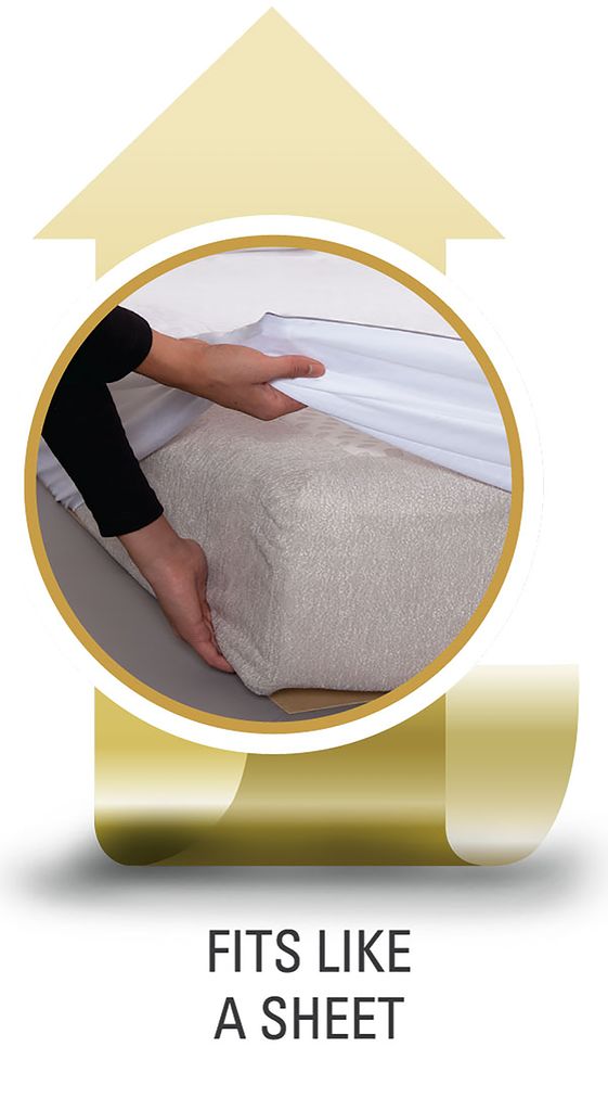 Ochraniacz na materac GERDA Gold 90x200x35cm biały