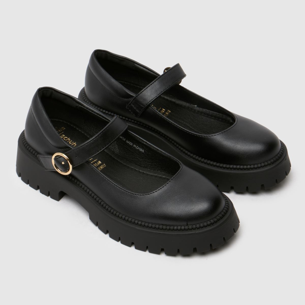 Schuh svarta Leila Mary Jane flickskor för ungdomar