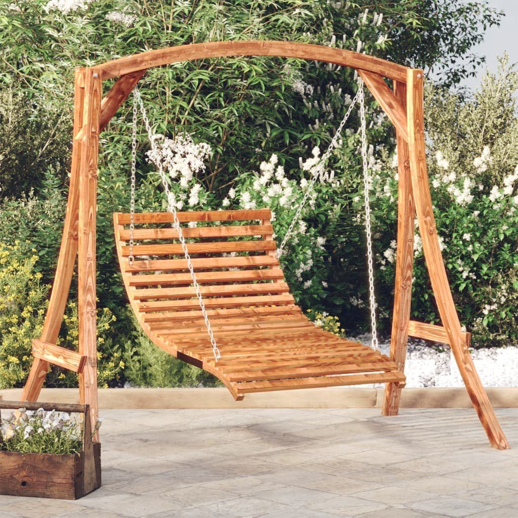 DOTMALL Hollywoodschaukel Hängeliege, Bugholz Massiv, 108 x 145 x 169 cm, 1-Sitzer