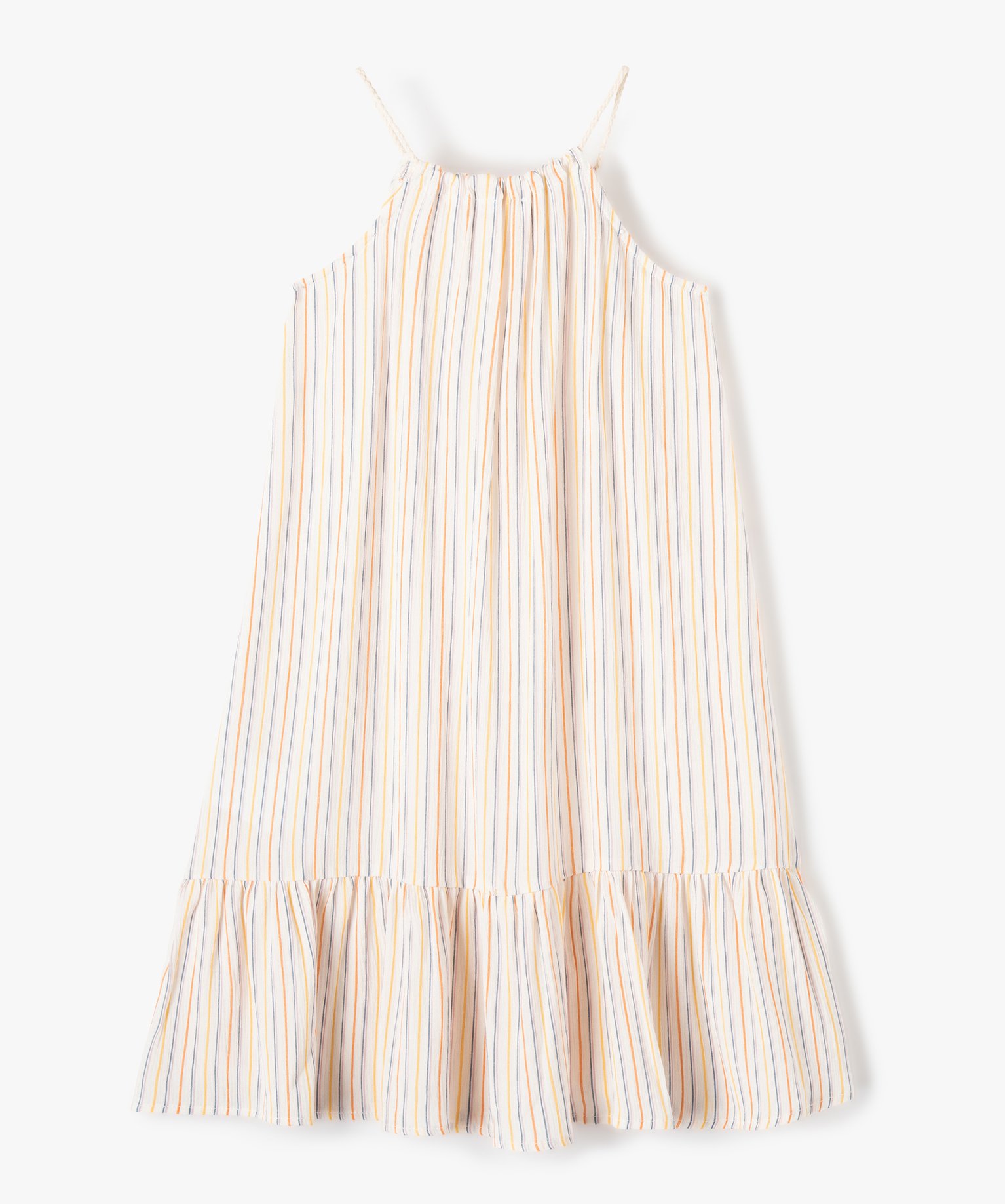 Robe fille ample et fluide à motifs raye | GEMO