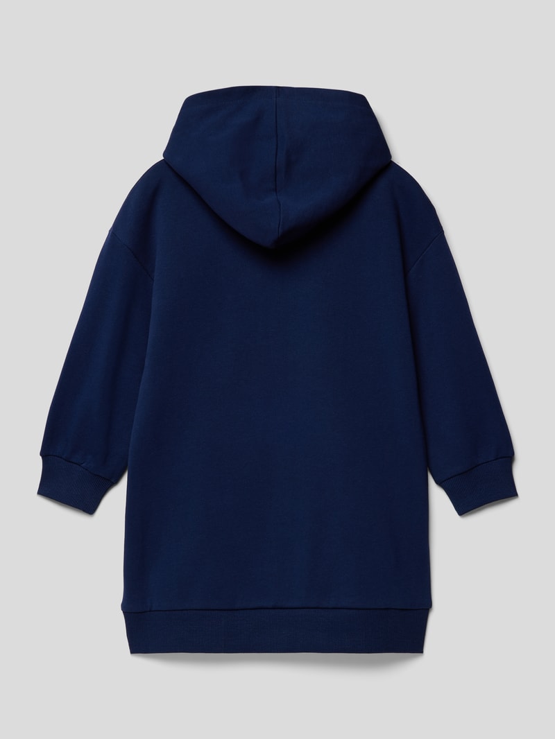 Sweatkleid mit Motiv-Stitching Modell 'brave' in marineblau