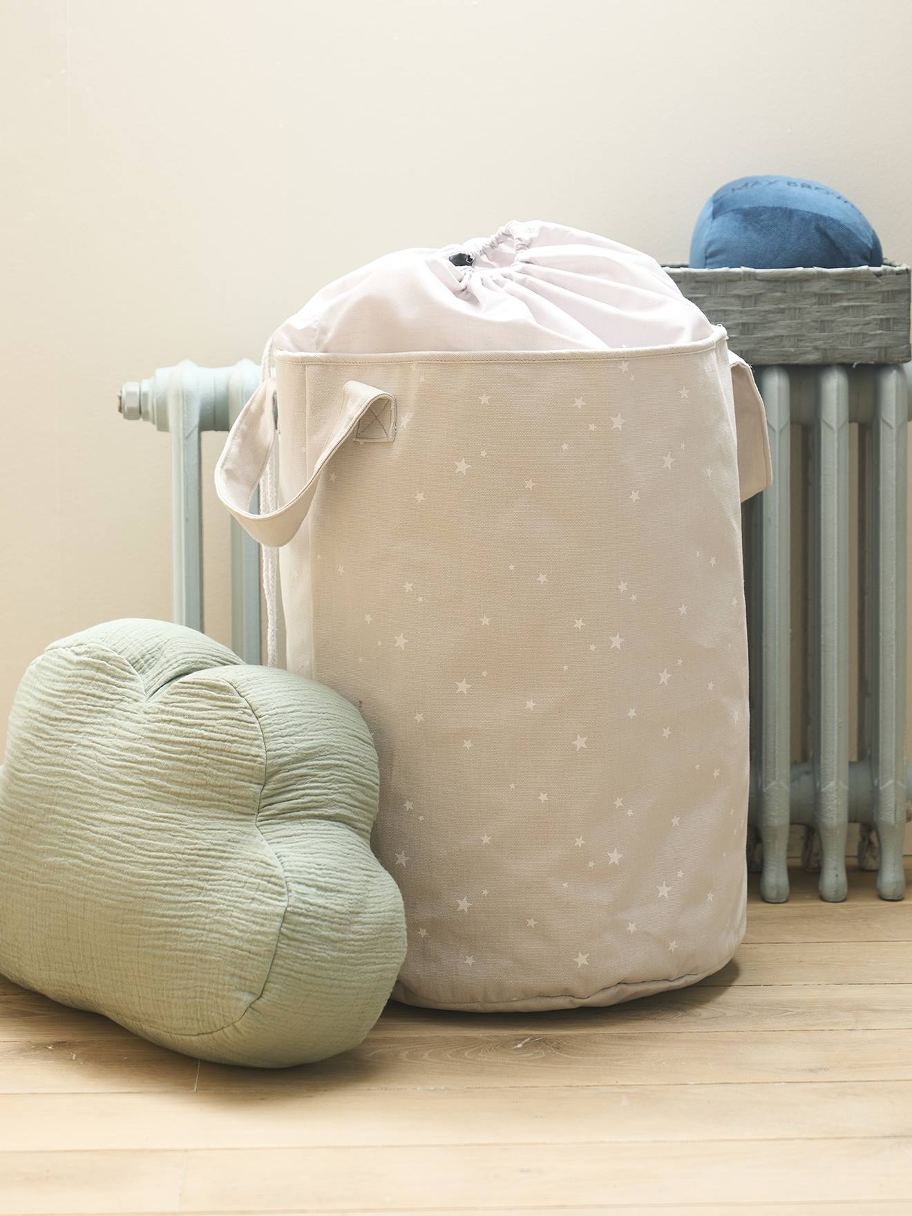 Panier à linge personnalisable gris