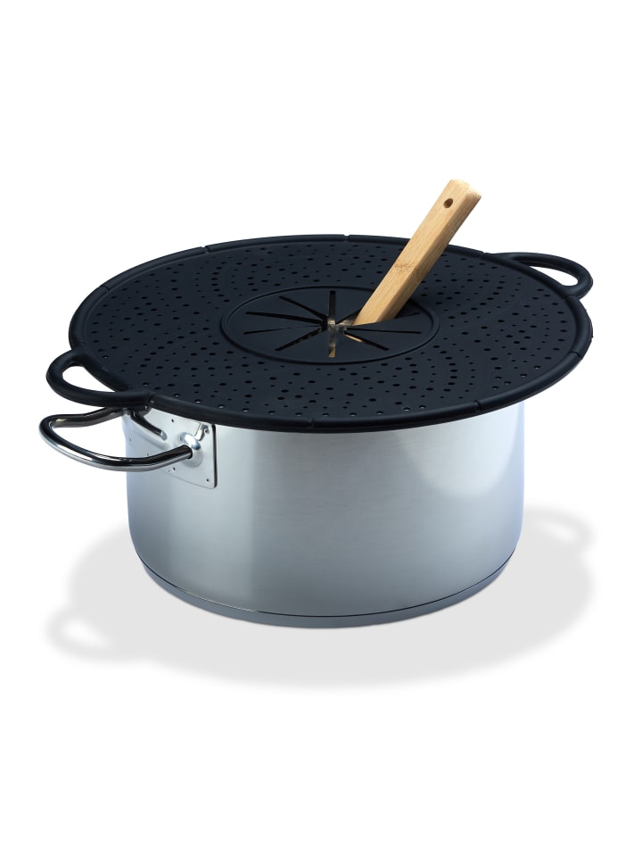 relaxdays Überkochschutz in Schwarz - Ø 30 cm günstig kaufen onesize