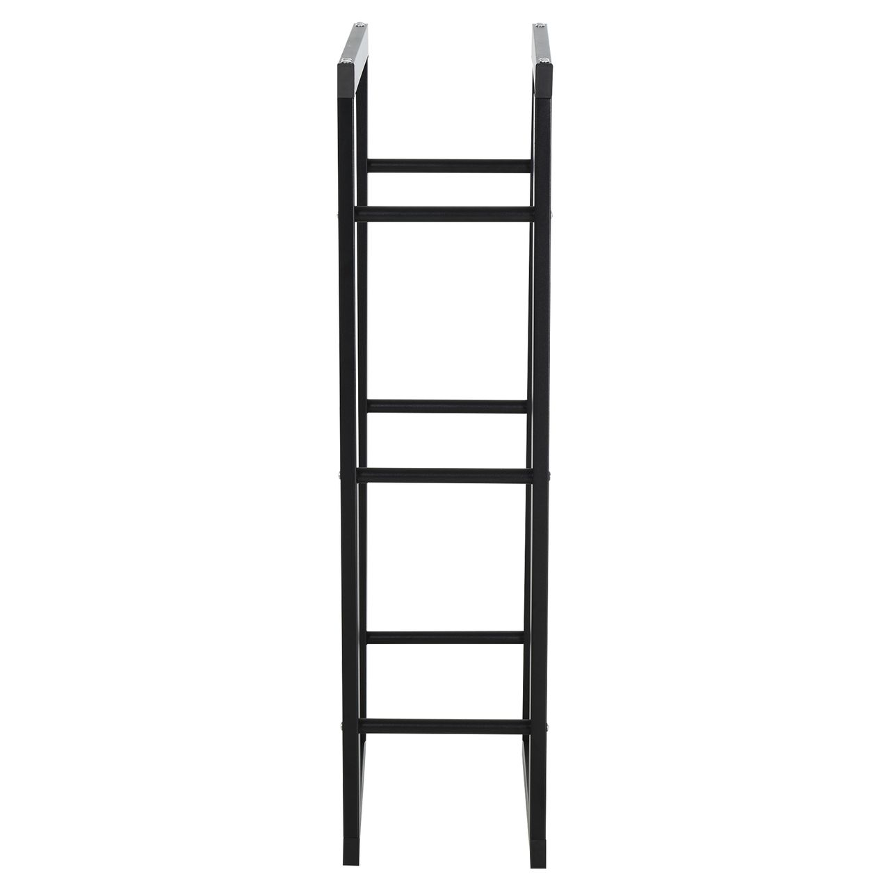 HOMCOM Kaminholzständer Kaminholzablage Feuerholzregal Kaminholzhalter 100kg Stahl Schwarz L40 x B25 x H100 cm