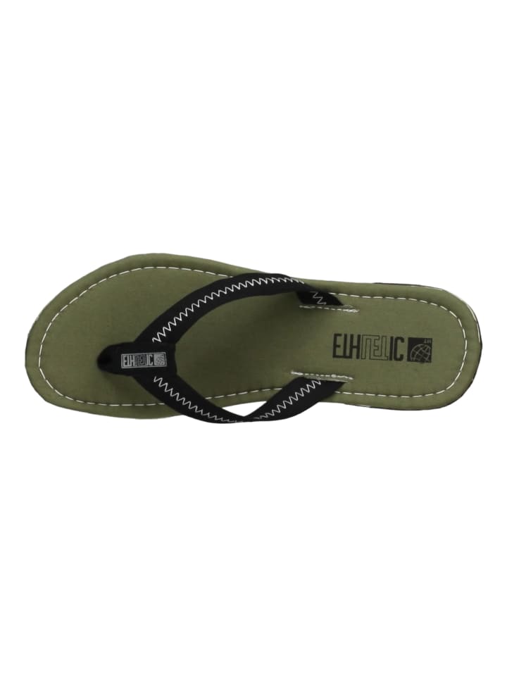 ethletic Zehentrenner Fair Flip Classic in camping green funky black günstig kaufen