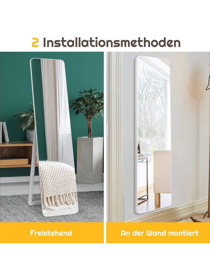 COSTWAY 2 in 1 Ganzkörperspiegel in Weiß günstig kaufen 160 cm