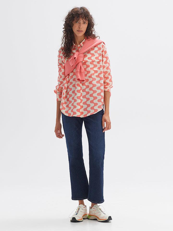 OPUS Bluse in Lachs/ Creme günstig kaufen