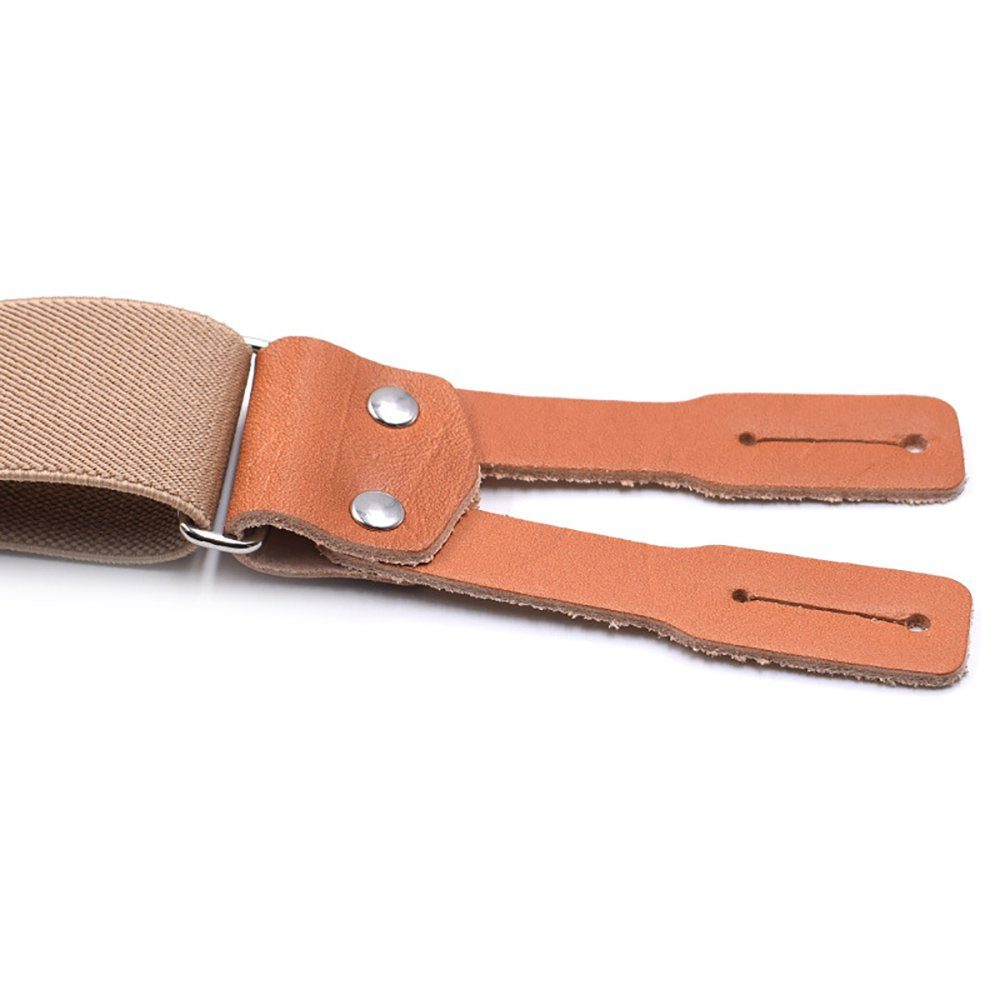 SCOBELT Hosenträger Herren Klassische Hohe Elastizität (X-Back Strapse, Mit Lederknopf End Und Strap)