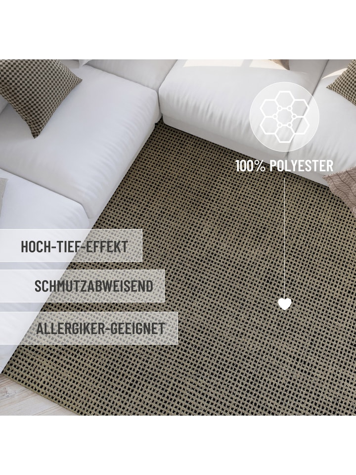 Wecon Home Läufer Hamptons TWENTYNINE in sandbeige-schwarz günstig kaufen