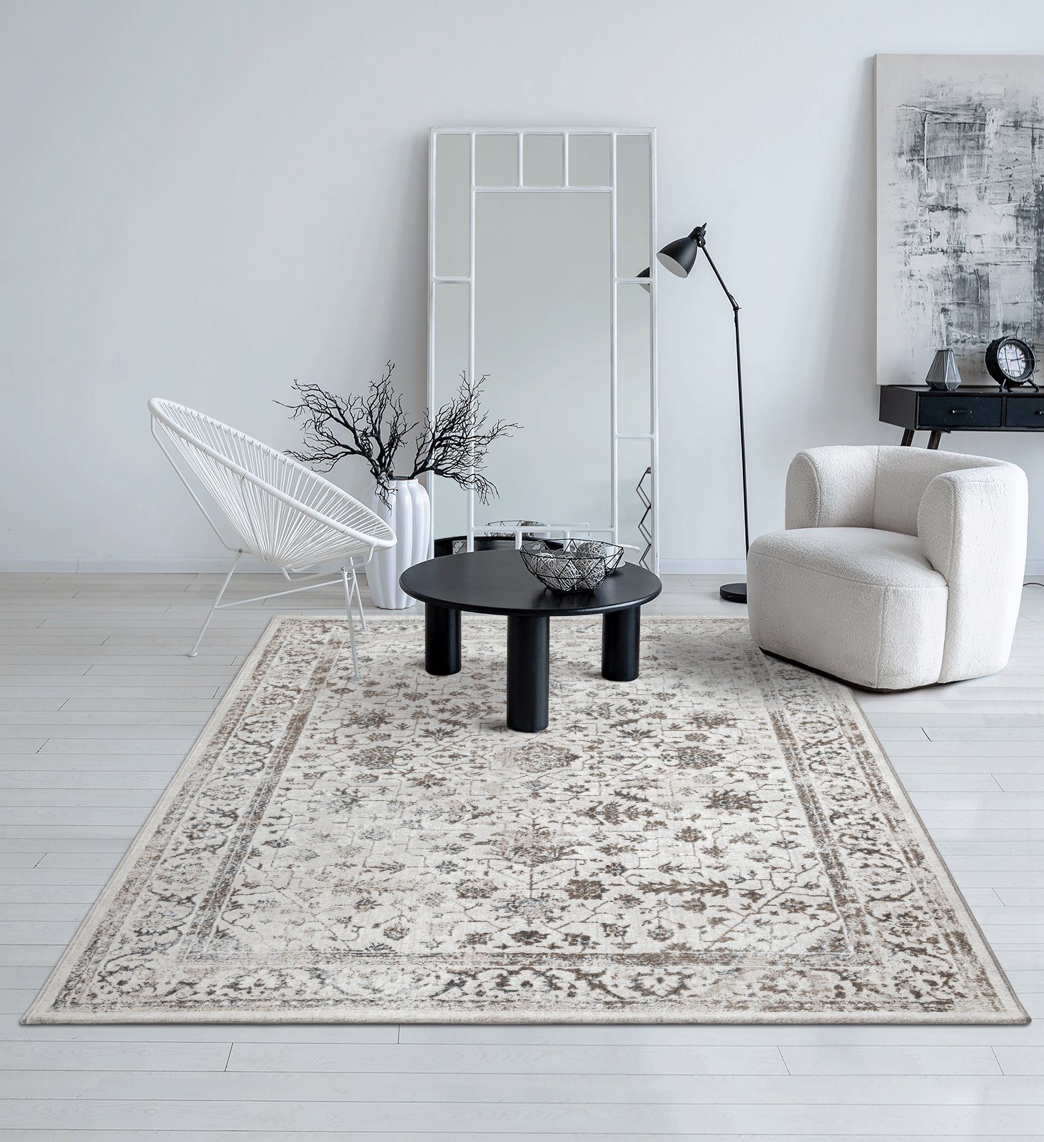 Teppich Mila moderner Teppich Wohnzimmer, elegant glänzender Kurzflor, the carpet, Rechteck, Höhe: 8 mm, Wohnzimmer, Schlafzimmer, Glanzeffekt, Modern
