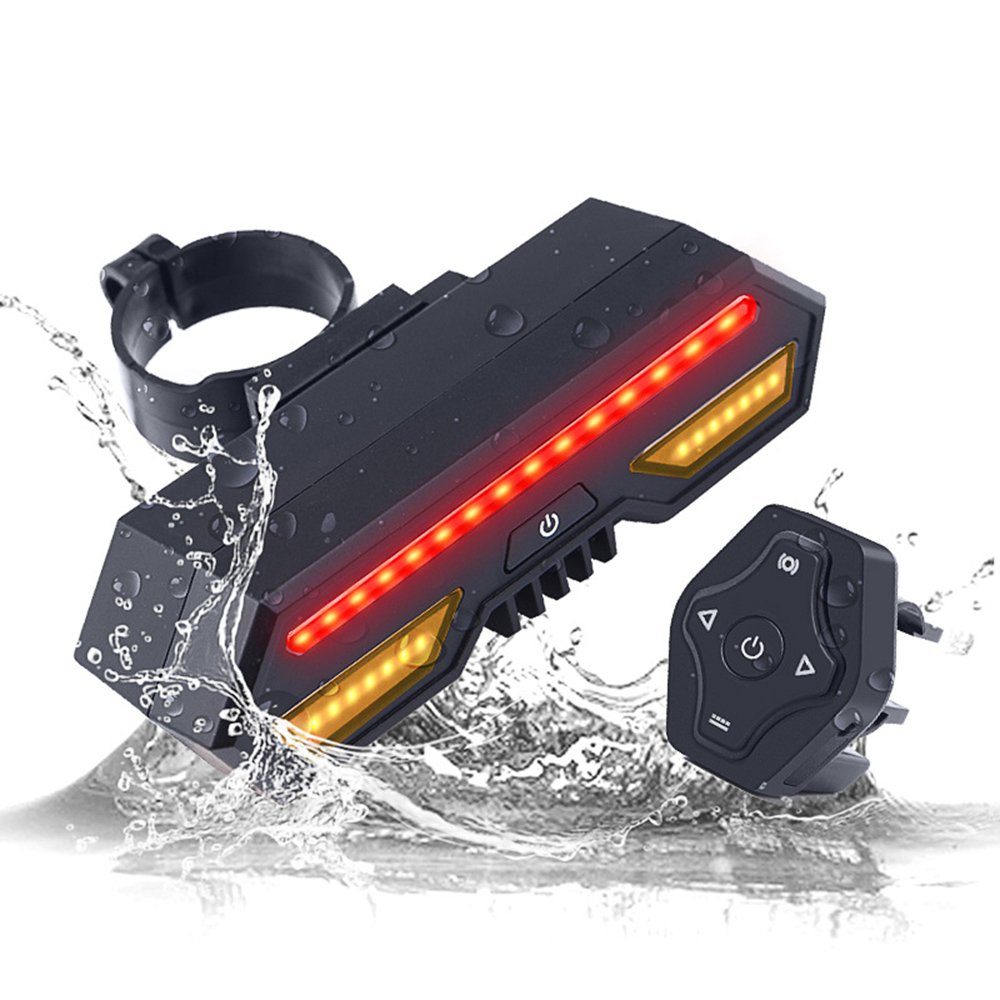 MUPOO Fahrradbeleuchtung Fahrrad-Rücklicht LED Fahrradlampen Wasserdichte Fahrradbeleuchtung, Fahrrad Rückleuchte Led Rücklicht, LED Akku Stableuchte, Fernbedienung