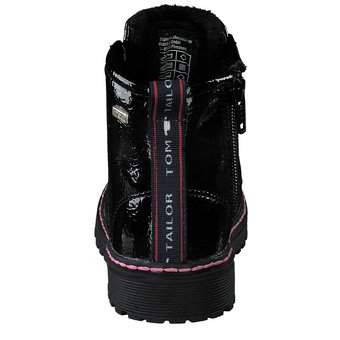 Tom Tailor Schnür Boots in schwarz