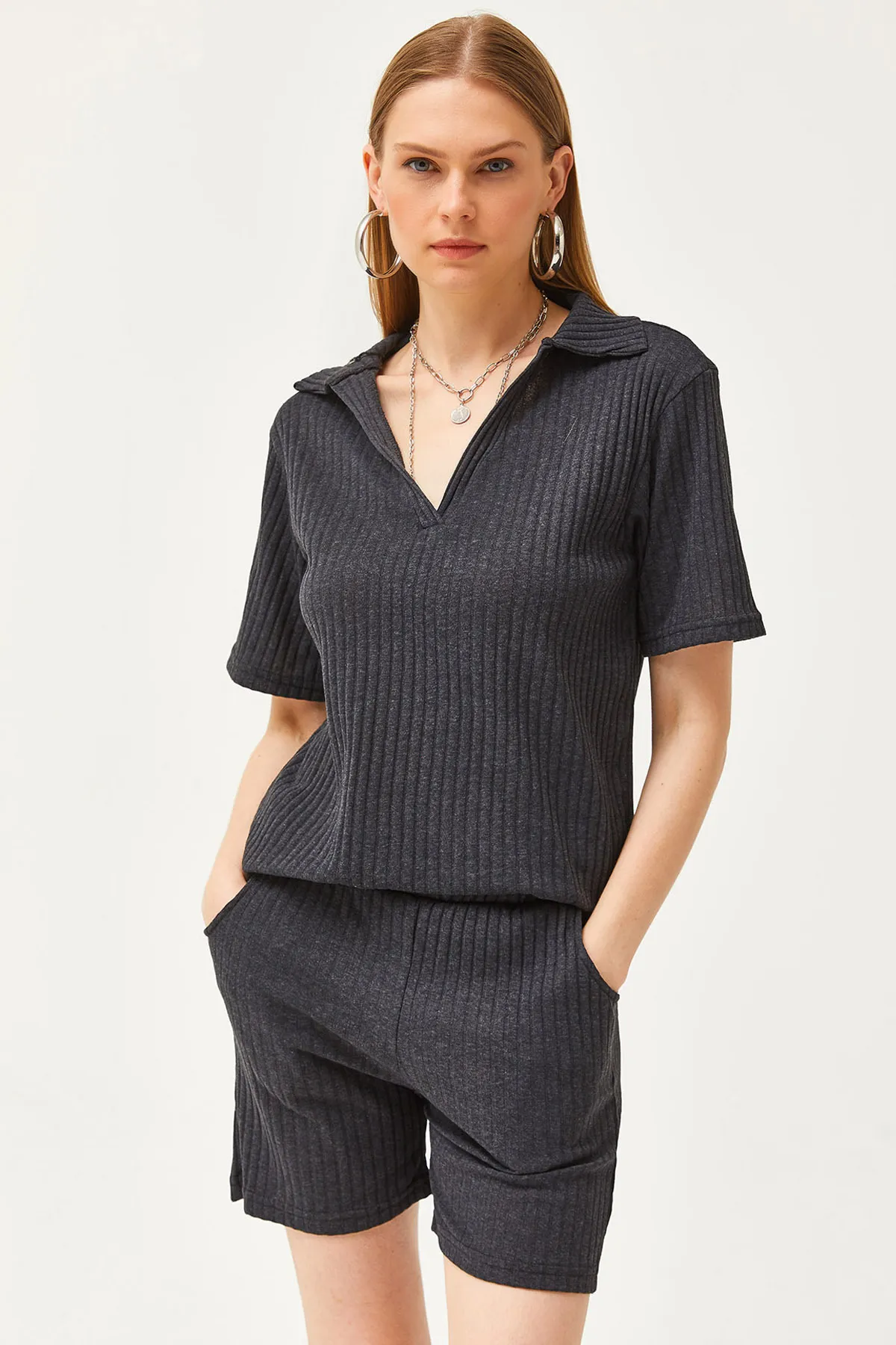 Olalook  Zweiteiler - Grau - Oversized