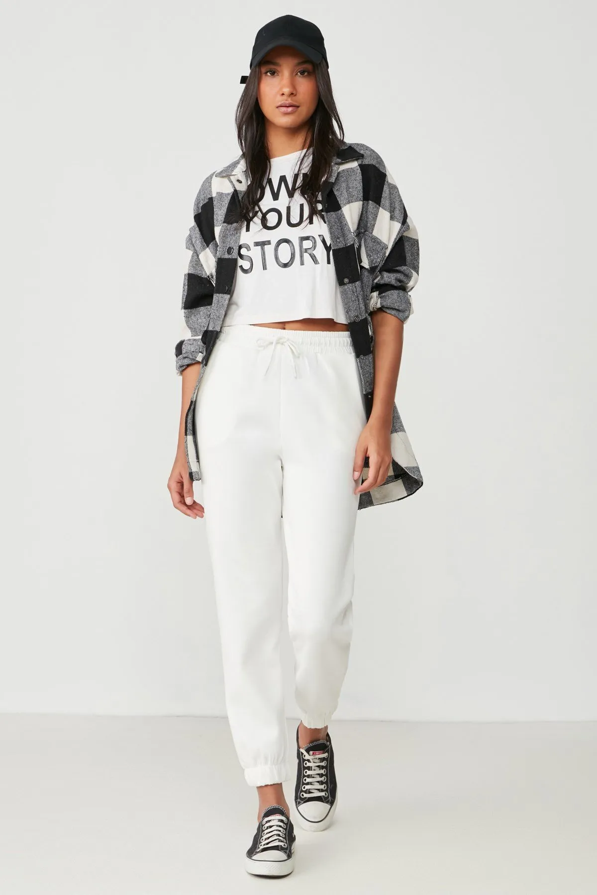 C&City  Basic Jogger-Jogginghose 802 Ecru