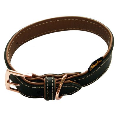 Heim Halsband gefüttert Rosé, schwarz/braun
