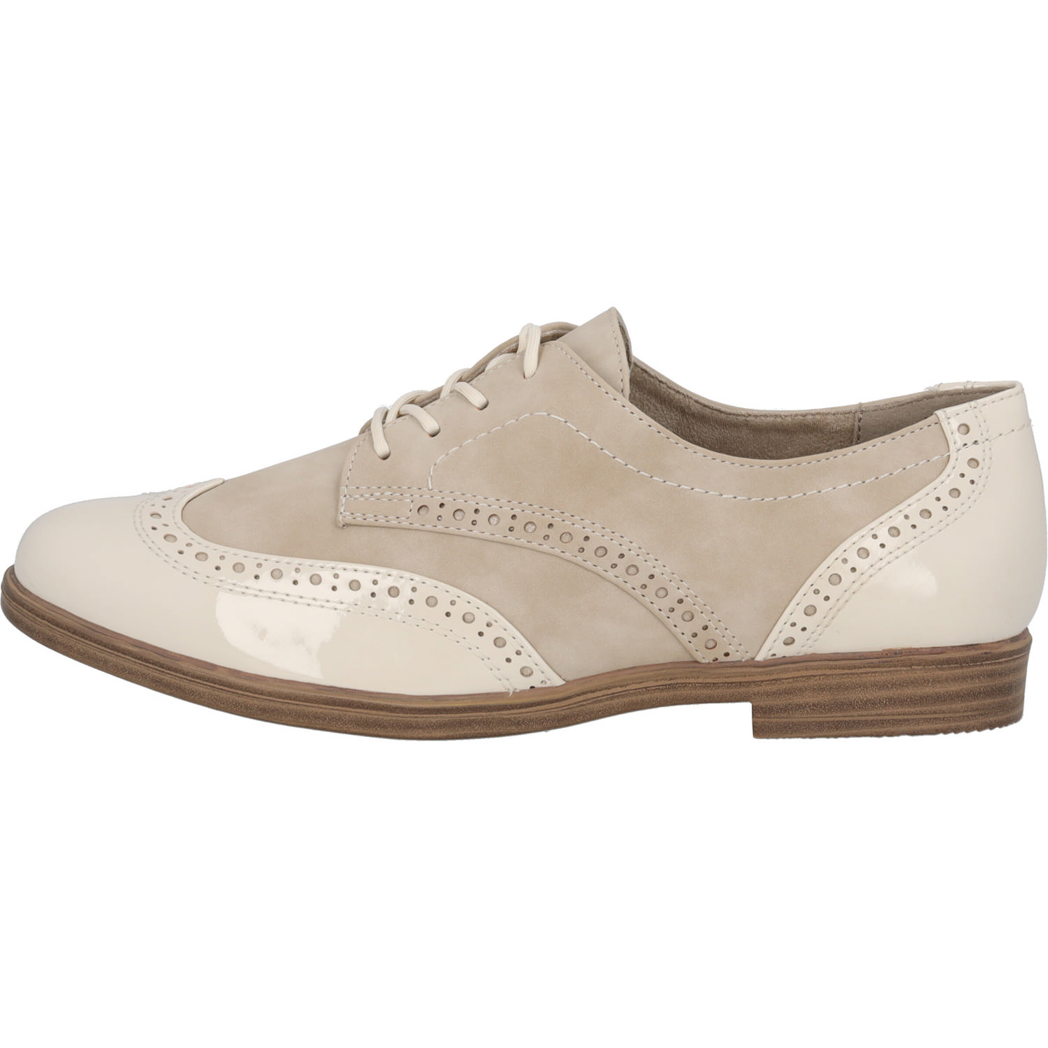 Jana Shoes 23260, Schnürschuhe, Damen, Beige