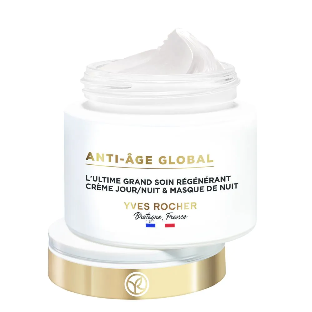 Yves Rocher Anti-Age Global regeneruojamasis dieninis ir naktinis kremas bei kaukė nuo raukšlių