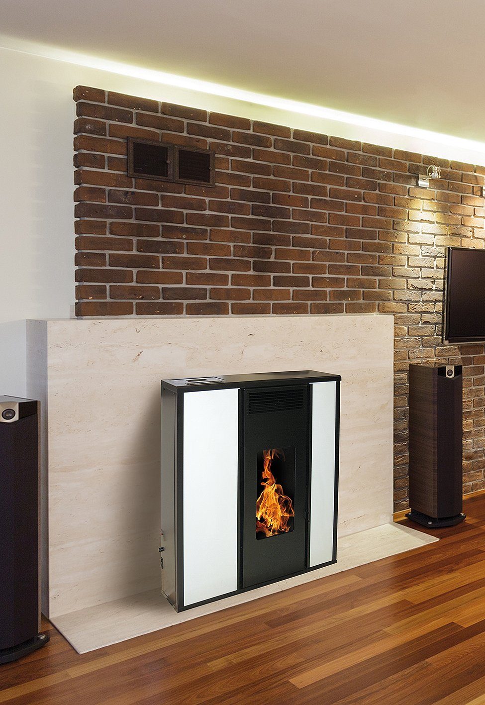 interstoves Pelletofen Pelletofen Tessa, 8,80 kW, Pelletofen, Wochenprogramm programmierbar