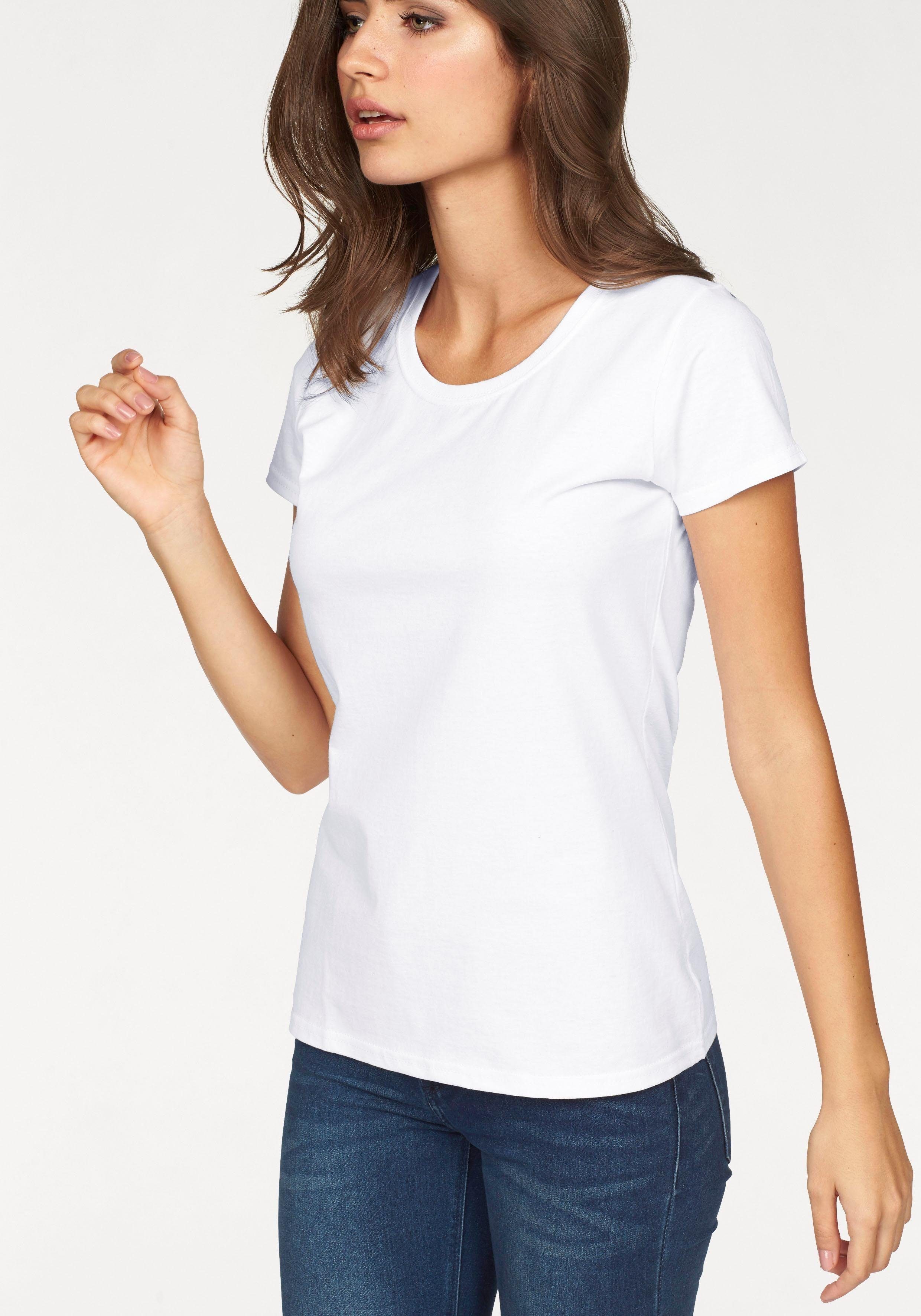 Fruit of the Loom Rundhalsshirt Lady Fit Premium (Packung, 2-tlg., 2er-Pack)
