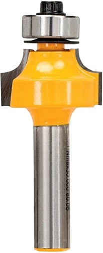 Accesorios DeWalt DT90013-QZ Fresa de perfil de cuarto de círculo con rodamiento de bolas, vástago de 8 mm, Ø22,7 mm, longitud de trabajo de 9,5 mm R5
